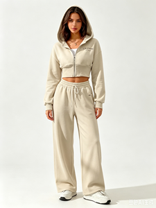 Conjunto <span class=keywords><strong>de</strong></span> Sudadera con <span class=keywords><strong>Capucha</strong></span> Larga y Pantalones Deportivos para <span class=keywords><strong>Mujer</strong></span>, con Logotipo Personalizado, 100% Algodón - Product Image 4
