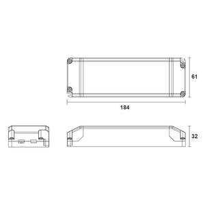 Alimentatore LED Dimmerabile 24V 50W con Dimmer a Taglio di Fase Triac e Uscita DC 24V Certificato ROHS Driver LED in Alluminio DIM24-50 - Product Image 3