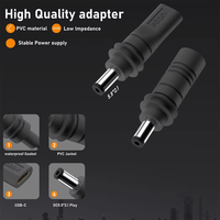 USB-C-Buchse auf DC5521-Stecker/DC-Buchse auf DC-Stecker Stromadapter für PD100W-Anschluss Ladeadapter mit Hohlstecker
