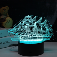 Lampe 3D en acrylique en forme de voiture à 16 couleurs RVB, veilleuse décorative pour la maison, alimentée par USB, avec contrôle tactile, lumière d'ambiance pour la décoration de chambre
