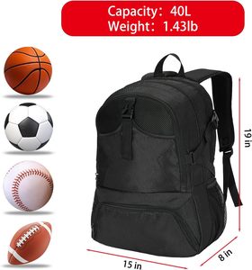 Sac à dos <span class=keywords><strong>de</strong></span> sport décontracté pour hommes et femmes Sacs <span class=keywords><strong>de</strong></span> basket-<span class=keywords><strong>ball</strong></span> <span class=keywords><strong>de</strong></span> football Grands compartiments pour chaussures et ballons <span class=keywords><strong>de</strong></span> <span class=keywords><strong>volley</strong></span>-<span class=keywords><strong>ball</strong></span> pour l'extérieur - Product Image 3