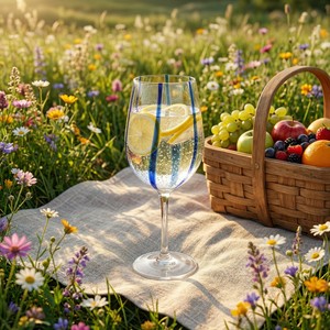Verres à <span class=keywords><strong>vin</strong></span> rouge faits à la main, verres à <span class=keywords><strong>eau</strong></span> transparents à rayures, verres à pied long pour fêtes, mariages, bars à domicile - Product Image 3