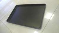 Gewerbliches 600x400x30mm Flachbrot-Backblech Perforiert Schwarz Antihaft-Aluminium für Baguette- und Brötchenbacken