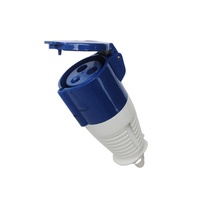 Prise industrielle CEE femelle 32A 3 pôles 230V monophasée bleue IP44, coupleur extérieur résistant aux intempéries, prise et coupleur pour appareils 32A