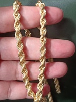 Chaînes en or en gros, collier en or 18 carats pour hommes et femmes