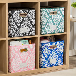 Boîte de rangement pliable en tissu avec porte-étiquettes, bacs de rangement en feutre pour placard, <span class=keywords><strong>Kallax</strong></span>, vêtements, jouets, chambre d'enfant - Product Image 5
