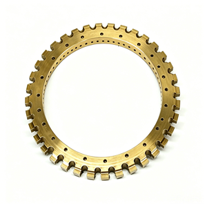 Anillo de Engranaje Dentado de Latón, Mecanizado CNC Personalizado, Anillo Sincrónico Perforado para Maquinaria Industrial - Product Image 1