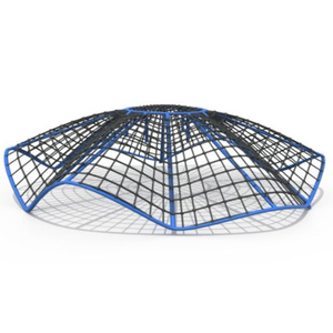 Modèle <span class=keywords><strong>de</strong></span> treillis grimpant Green Bowl avec marches <span class=keywords><strong>en</strong></span> filet noir et pieds <span class=keywords><strong>de</strong></span> soutien incurvés, conception 3D - Product Image 2