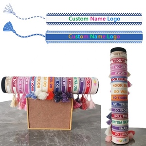 Braccialetti con Nappa in Tessuto Ricamato Personalizzabile con LOGO, Design a Lettere 'WWJD Bride', Gioielli Intrecciati per l'Amicizia, Misura Regolabile - Product Image 3