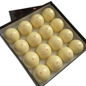 Xmlivet-bolas blancas de <span class=keywords><strong>billar</strong></span> para piscina, accesorios de bolas blancas de nueve bolas, amarillas con triángulo rojo de resina de 52,5mm/57,25mm - Product Image 3