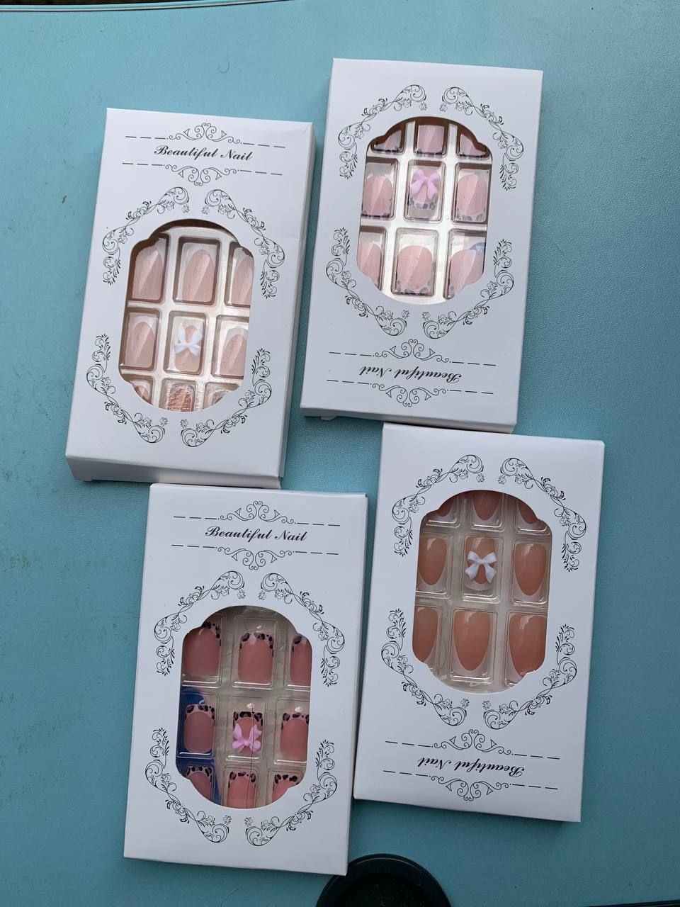 Wholesale New Hot Selling Salon Quality Custom Square Press on Nails Ombre Pink Base Simple French Style Daily False Nails