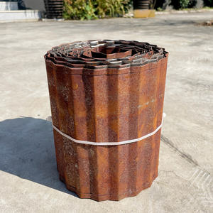 Pembatas Taman Logam Tahan Cuaca, Lapisan Bubuk, Kokoh, Bergelombang, Berdiri Sendiri, 50cm X 15cm, DIY - Product Image 4