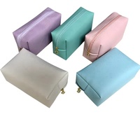 Sac de maquillage portable en cuir PU personnalisé en usine, sac cosmétique pour femmes