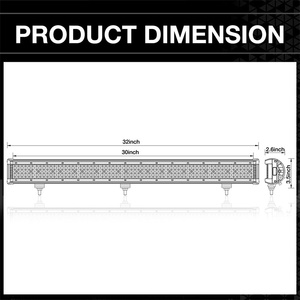 Accessori per Luci LED Fuoristrada, Barra Luminosa LED da 32 Pollici con Fascio Spot Diritto, Fascio Frontale e Laterale per Tetto Auto - Product Image 2
