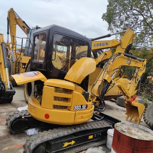Excavatrice sur chenilles hydraulique d'occasion Caterpillar Cat303.5E du Japon, mini-excavatrice CAT303.5 de 3,5 tonnes avec lame de bulldozer et chenilles en caoutchouc - Product Image 2