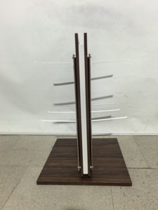 Hai mặt liên quan đến trang trí bằng gỗ hiển thị đứng gỗ quay trang sức vòng cổ khuyến mãi móc áo với móc dài - Product Image 3