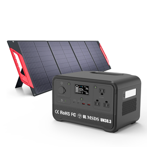 Portable Power Station 694.4WH Backup Lithium Battery 110V/700W Pure Sine Wave AC Outlet (<strong>Solar</strong> <strong>Panel</strong> Optional) - Product Image 1