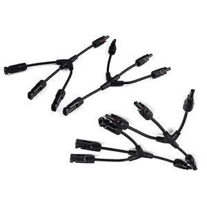 Connecteurs de câble solaire 3 à 1, 30a, câble de branche en Y, câble solaire, adaptateur parallèle en paire pour panneau solaire, fil PV mâle femelle