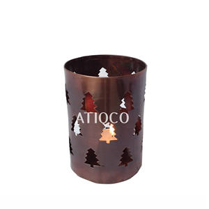 Bougeoir de table en fer cuivre antique fait à la main Design classique supports votifs de mariage pour Noël Diwali métal - Product Image 5