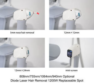 อุปกรณ์กำจัดขนถาวรแบบ940nm Device755nm ไดโอด808NM 1064nm 4จุดขนาดเปลี่ยนได้ - Product Image 3