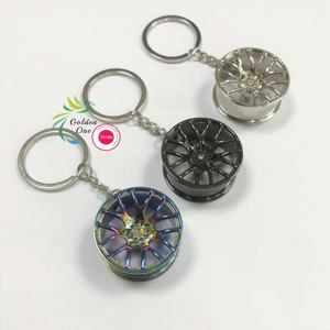 크리 에이 티브 선물 자동차 수정 사용자 정의 로고 3D 휠 터보 메탈 휠 laveros 림 승화 키 링 Porte Clé 빈 키 체인 - Product Image 2