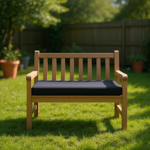 Coussin de banc d'extérieur anthracite antidérapant rectangulaire amovible lavable pour jardin, 100 % polyester, utilisable toute saison - Product Image 2