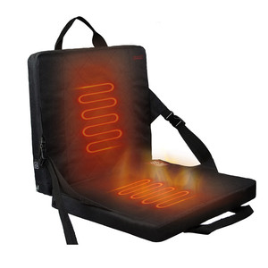 Mydays Outdoor Tragbare faltbare USB-Heizung 3 Temperatur stufen Camping Stuhl polster Beheiztes Stadion Sitzkissen mit Rückenlehne