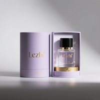 Boîte rigide de luxe personnalisée pour parfum avec logo estampé or, emballage de parfum indépendant en forme de baril rond mat avec EVA