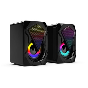 ลำโพงเดสก์ท็อปมัลติมีเดียสำหรับ X2 2.0ไฟ LED RGB สีสันเสียงคอมพิวเตอร์พร้อมเบสลึกสำหรับใช้ในบ้านสำนักงาน - Product Image 5