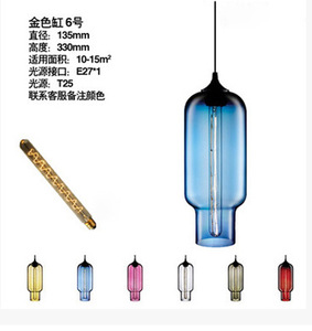 Lámpara Colgante Nórdica de Cristal con Diseño de Pecera Colorida, Estilo Moderno y Minimalista para Decoración de Restaurantes, Cafés y Bares (Dropshipping Shopify) - Product Image 3