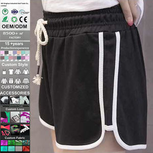 Shorts de sport décontractés d'été pour femmes de haute qualité en gros, respirants, taille élastique, taille haute, coupe régulière, 180g polyester - Product Image 2