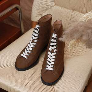 Zapatos de Vestir Formales de Cuero para Hombre, Modelo 2026, con Parte Superior Plana, Casuales, para Uso Diario y al Aire Libre - Product Image 1