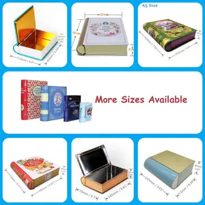 Food Grade Eco Friendly Metal Tin Case Book Shaped Tinplate Box Small Or Big Size For Tea Cookie Sweets Tin Packaging