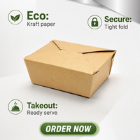 Boîtes d'emballage alimentaire en papier biodégradables écologiques de qualité alimentaire pour les ailes de poulet à emporter, pour les collations et les repas