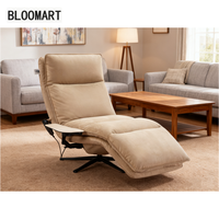 Canapé inclinable en tissu à gravité zéro avec trois moteurs Table d'appoint Salon inclinable Chaise simple Style décontracté Salon Dernier