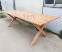 Tables pliantes portables en bois de pin massif pour hôtels et banquets de mariage - Design moderne et simple, mobilier d'entrepôt (sans stockage en entrepôt)