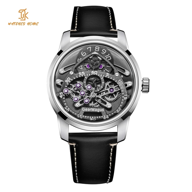 Customization Sw200 Watch Manufacturer Unique Design Telescopic Needle Automatic Mechanical Complicated Watch No Logo for Men