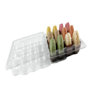 12穴正方形マカロン用プラスチックブリスタートレイ容器、リサイクル透明PET素材、カスタマイズ可能、食品グレード、OEM/ODM対応 - Product Image 5