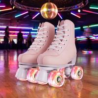 Patins à roulettes à 4 roues prêts à être expédiés pour adultes, roues en PU personnalisables, roulements ABEC-9, fonction clignotante, design unisexe, pour femmes