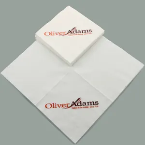 Serviettes blanches Blanc serviette de papier Jetable imprimé serviettes