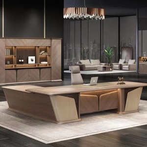 Factory <strong>Direct</strong> Wholesale Durable Eco-Friendly Luxury Modern Wooden Boss Desk Manager Office <strong>Table</strong> Design - Product Image 4