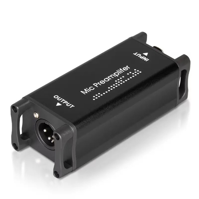 Dynamic Live Microphone Amplifier Preamp Metal Home Converter Preamplifier with Gain Enhancement Features