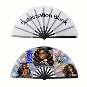 Abanico Plegable de Bambú Grande, Holográfico y Reflectante, Personalizado, de 33 cm, para Discoteca, con Sonido Fuerte, para Bailar - Product Image 5