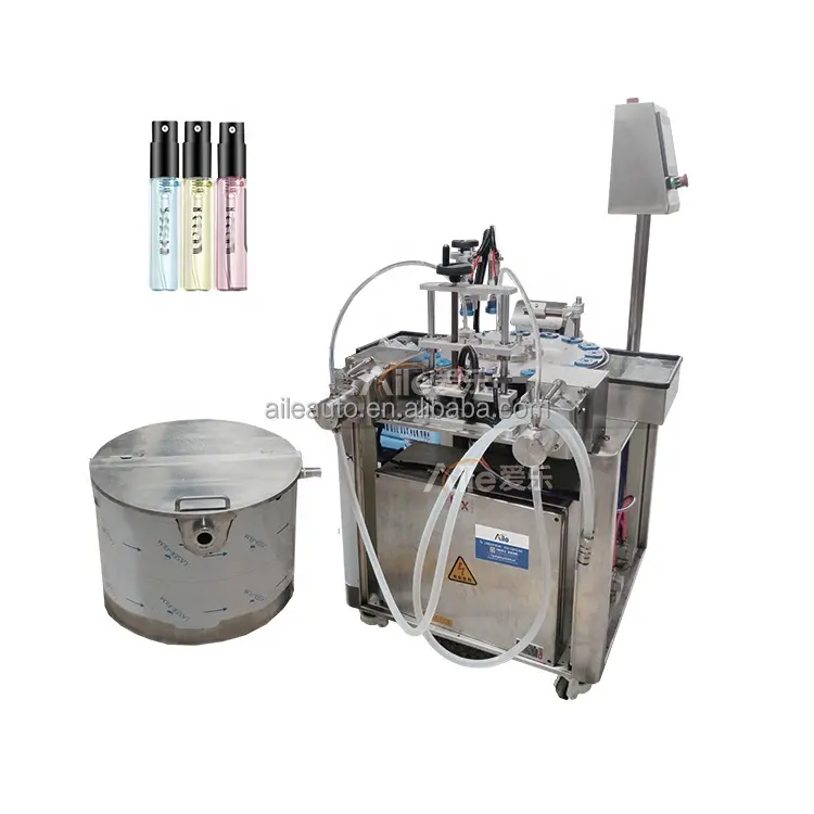 Multifunctional easy operation Automatic Perfume filling capping making filling crimping ten heads perfume filling machine