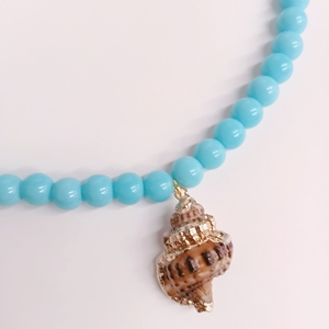 Thiết Kế Mới Kính 8Mm/10Mm Đồng Bằng Đính Cườm Phong Cách Thanh Lịch Thép Không Gỉ Colourful Vỏ Tự Nhiên Ốc Ốc Biển Vòng Cổ Quyến Rũ - Product Image 2