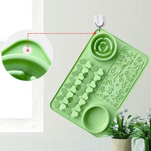 Tapis à lécher pour chien en silicone transfrontalier, anti-étouffement, à ventouse, en forme d'herbe, pour nourriture lente - Product Image 6