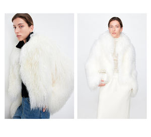 YR030 Muchos colores Abrigo corto de piel de cordero tibetano genuino para mujer Aceptamos chaqueta de cordero de oveja mongol personalizada - Product Image 5