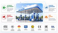 Sistema ATG Industrial, Medidor de Tanque Automático para Gasolinera, Consola de Control de Tanque Intrínsecamente Segura con Almacenamiento de Datos