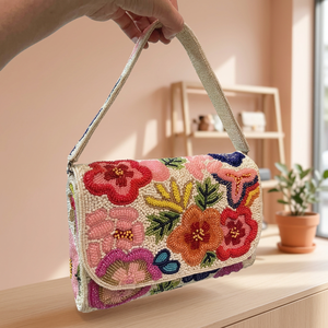 Sac à main bohème personnalisé brodé de perles, motif citron vintage, portable, à bandoulière unique, léger, résistant à l'eau, de luxe pour femme - Product Image 3