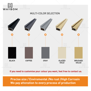 Phong Cách Hiện Đại Không Khung Nhôm Hồ Sơ Tủ Bếp Khung Cử<span class=keywords><strong>a</strong></span> Cho Kính Phí<span class=keywords><strong>a</strong></span> Trước Tủ Bếp Cử<span class=keywords><strong>a</strong></span> Hồ Sơ - Product Image 5